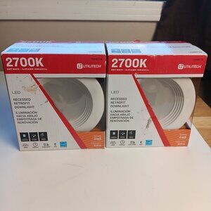 2-Utilitech 2700K DLS30-04N27D1E-WH-F1 50W Recessed Downlight